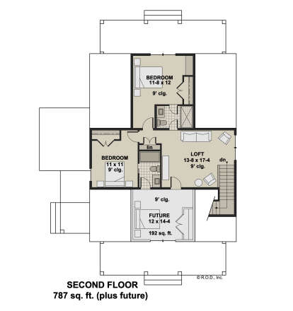 Second Floor for House Plan #098-00441
