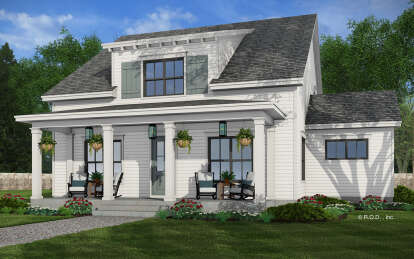 Modern Farmhouse House Plan #098-00442 Elevation Photo