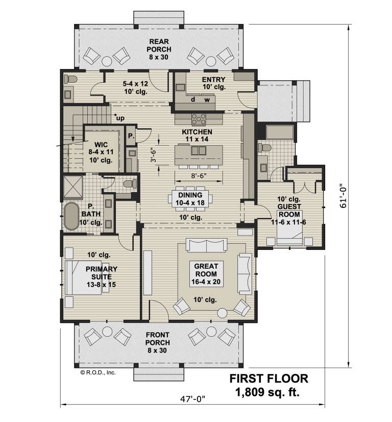 House Plan House Plan #31960 Drawing 1
