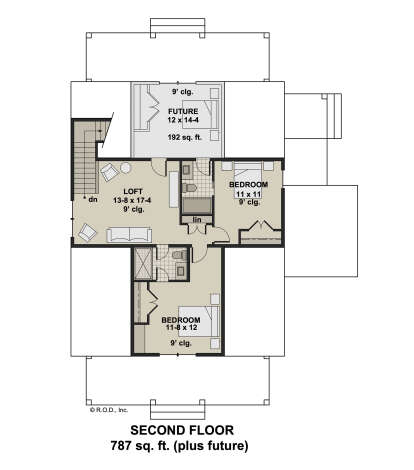 Second Floor for House Plan #098-00442