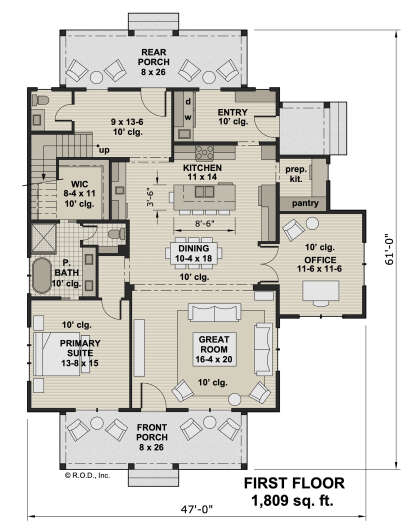 Main Floor  for House Plan #098-00443