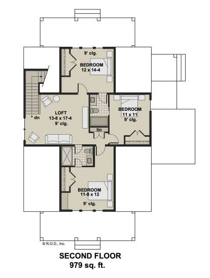 Second Floor for House Plan #098-00443