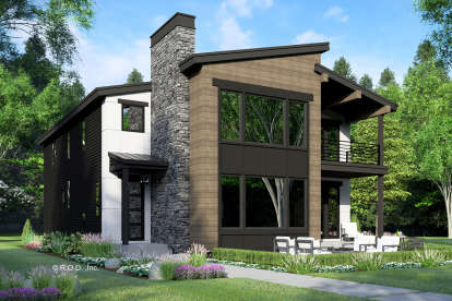 Contemporary House Plan #098-00445 Elevation Photo