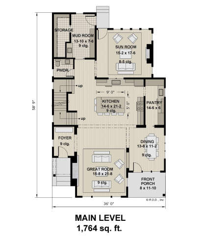 Main Floor  for House Plan #098-00445