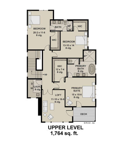 Second Floor for House Plan #098-00445