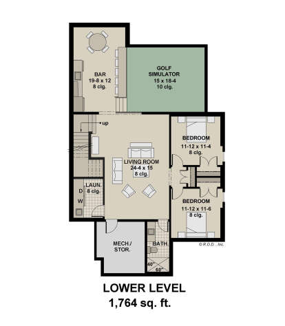Basement for House Plan #098-00445