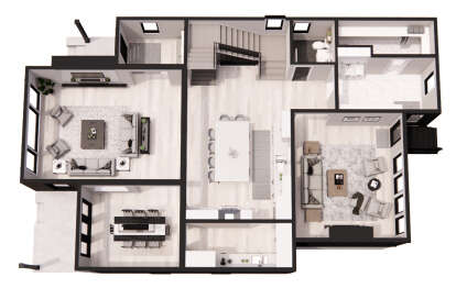 Overhead First Floor for House Plan #098-00445