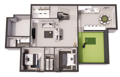 Overhead Basement for House Plan #098-00445