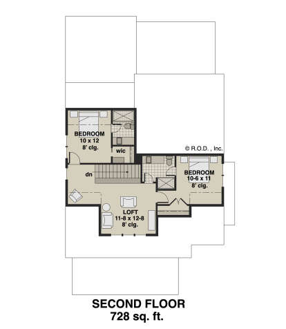 Second Floor for House Plan #098-00446
