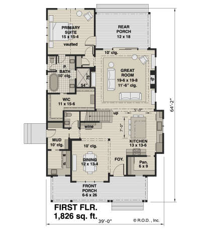 Main Floor  for House Plan #098-00447
