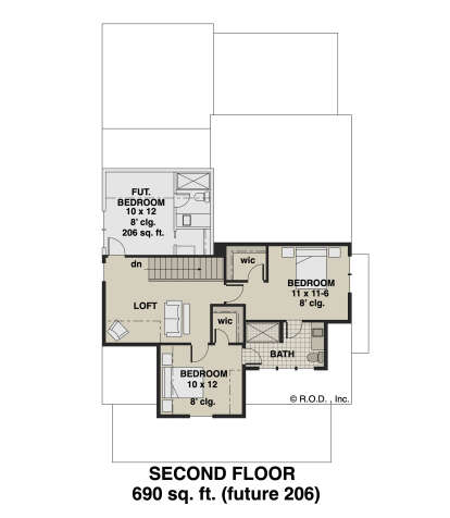 Second Floor for House Plan #098-00447