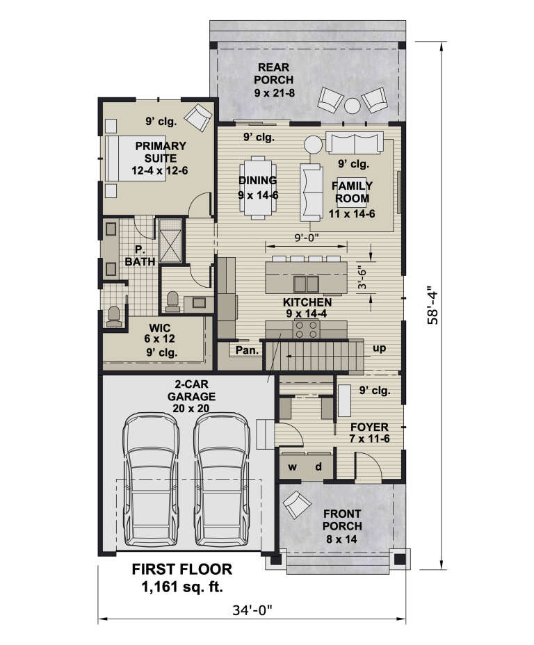 House Plan House Plan #31966 Drawing 1