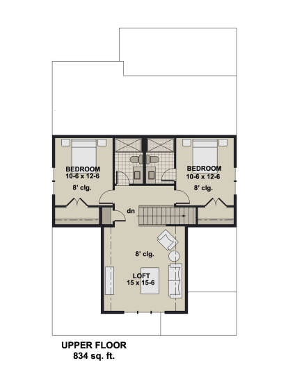 Second Floor for House Plan #098-00448