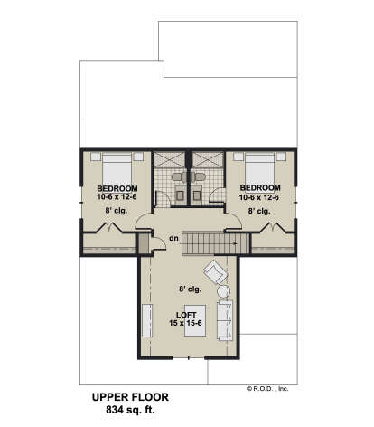Second Floor for House Plan #098-00449
