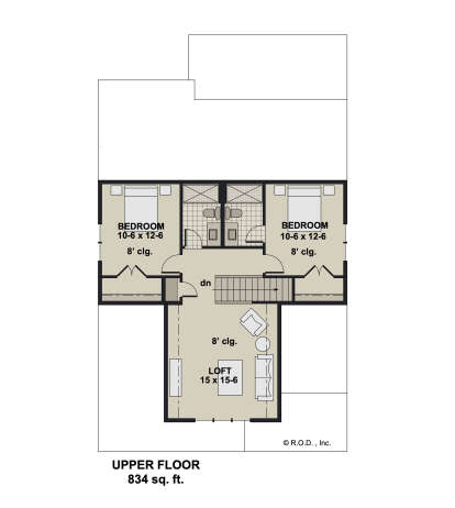 Second Floor for House Plan #098-00451
