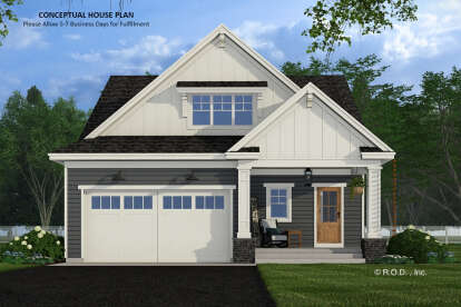 Modern Farmhouse House Plan #098-00452 Elevation Photo