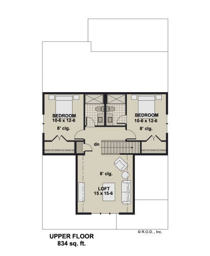 Second Floor for House Plan #098-00452