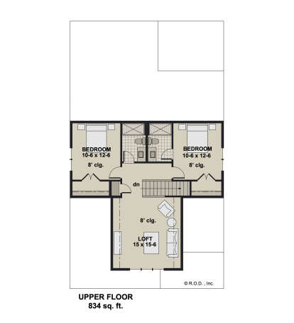Second Floor for House Plan #098-00454