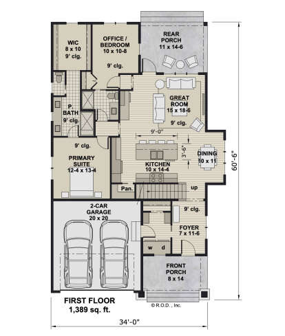 Main Floor  for House Plan #098-00455
