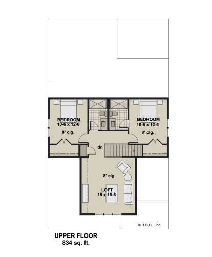 Second Floor for House Plan #098-00455