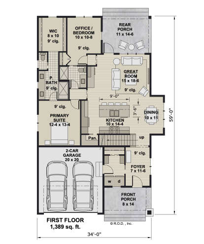 Main Floor  for House Plan #098-00456