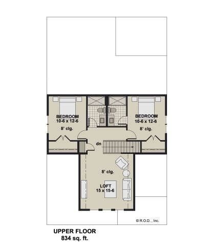 Second Floor for House Plan #098-00456