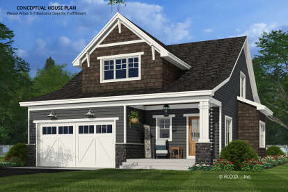 Craftsman House Plan #098-00457 Elevation Photo