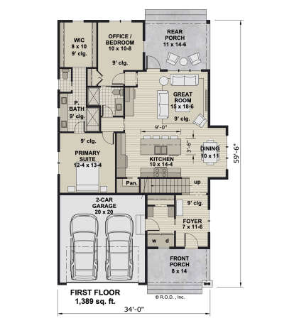 Main Floor  for House Plan #098-00457
