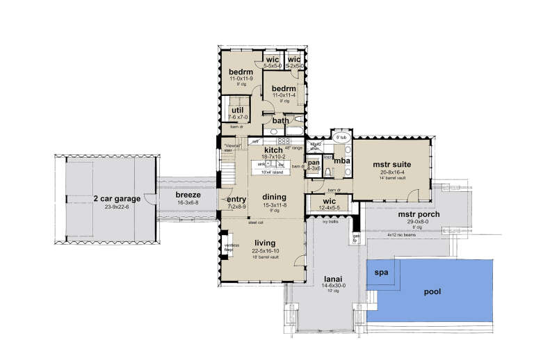 House Plan House Plan #31979 Drawing 1