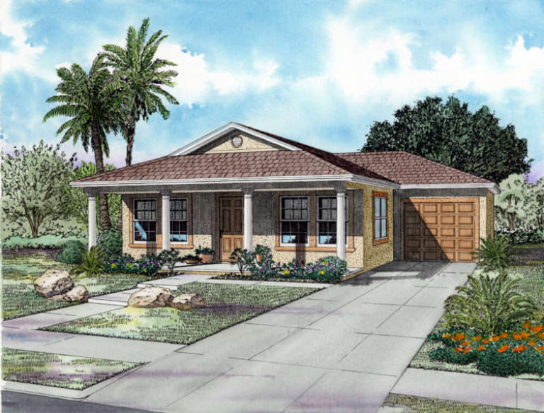 Ranch House Plan #168-00003 Elevation Photo