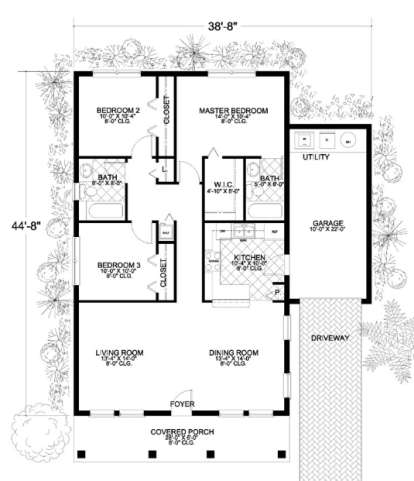 Floorplan 1 for House Plan #168-00003