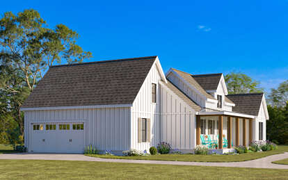 Modern Farmhouse House Plan #009-00419 Elevation Photo