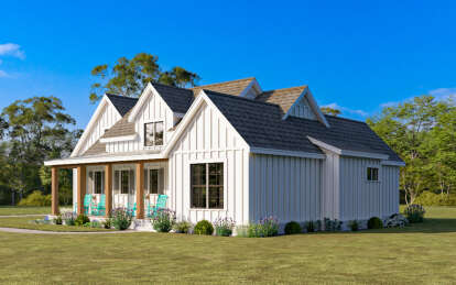 Modern Farmhouse House Plan #009-00419 Elevation Photo