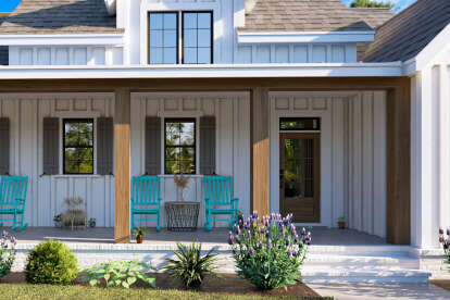 Modern Farmhouse House Plan #009-00419 Elevation Photo