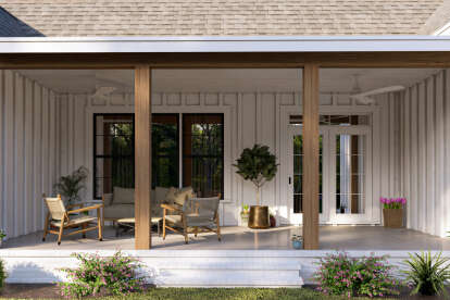Modern Farmhouse House Plan #009-00419 Elevation Photo