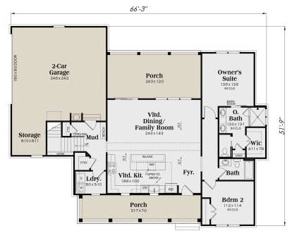 Main Floor  for House Plan #009-00419