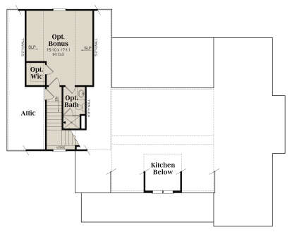 Optional Second Floor for House Plan #009-00419
