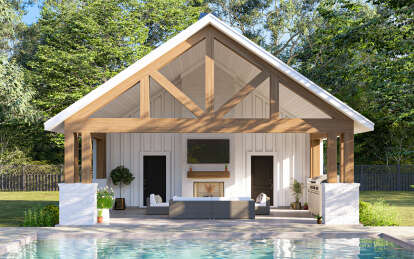 Modern Farmhouse House Plan #009-00420 Elevation Photo