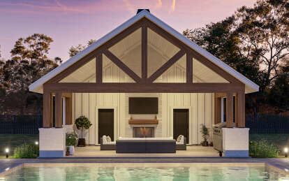 Modern Farmhouse House Plan #009-00420 Elevation Photo