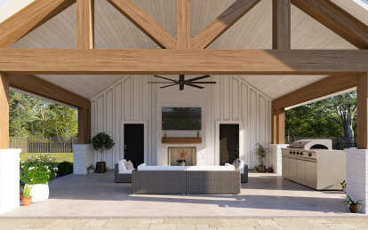 Modern Farmhouse House Plan #009-00420 Elevation Photo