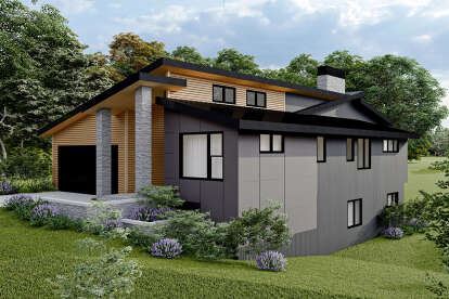 Contemporary House Plan #035-01106 Elevation Photo