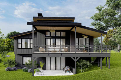 Contemporary House Plan #035-01106 Elevation Photo
