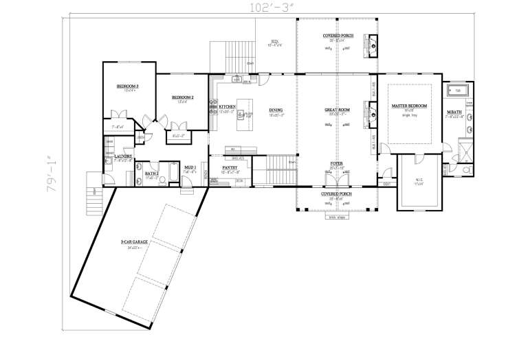 House Plan House Plan #31988 Drawing 1
