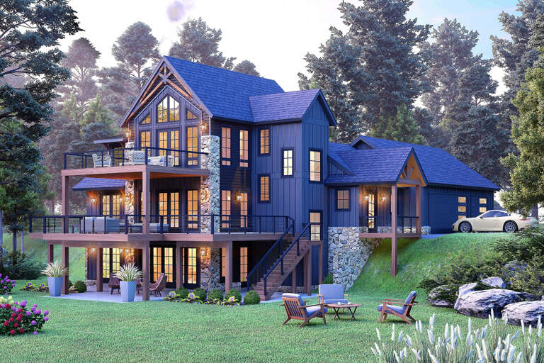 House Plan House Plan #31989 Angled Front Elevation