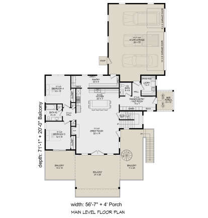 Main Floor  for House Plan #940-01194