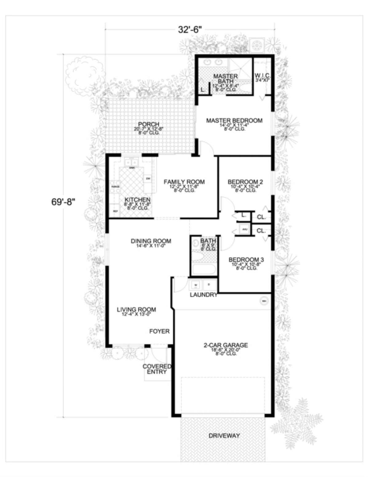 Floorplan 1 for House Plan #168-00004
