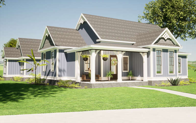 House Plan House Plan #31990 Angled Front Elevation