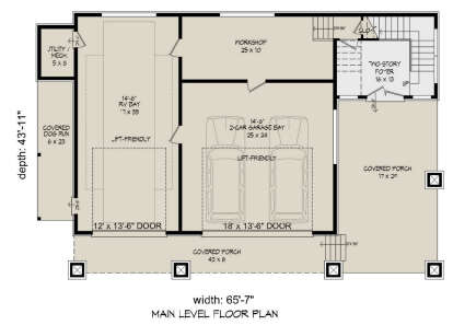 First Floor for House Plan #940-01195