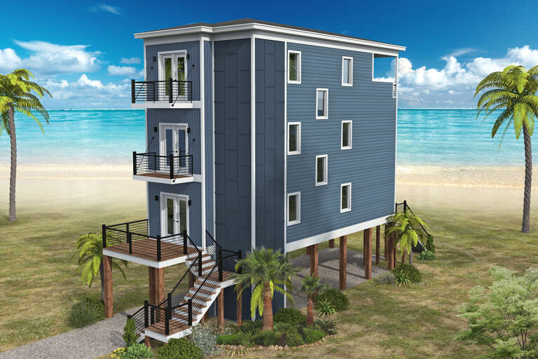House Plan House Plan #31993 Angled Front Elevation