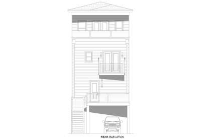 Coastal House Plan #940-01196 Elevation Photo